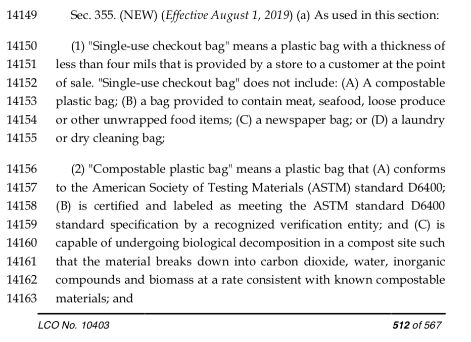 Why are we paying 10 cents for paper bags in Connecticut?