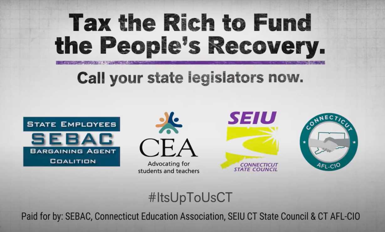 After securing raises for state employees, unions run ads to tax the rich