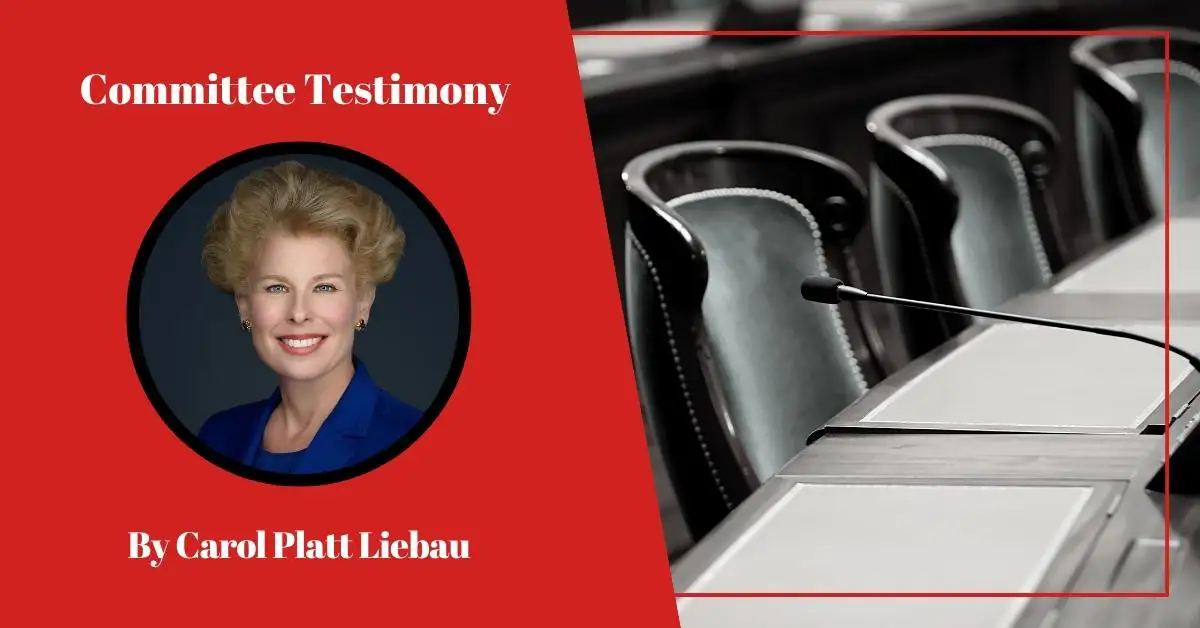 Carol Platt Liebau Testimony